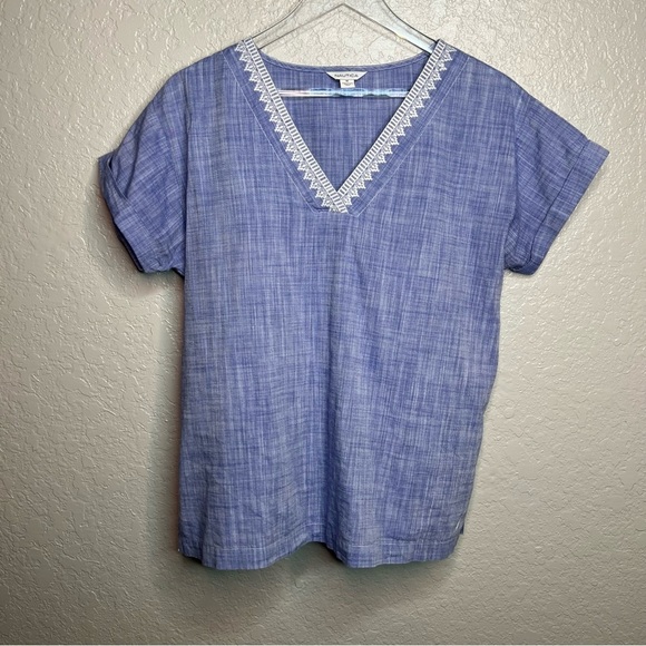 BNWOT Nautica Aztec Print Shirt - Picture 2 of 6